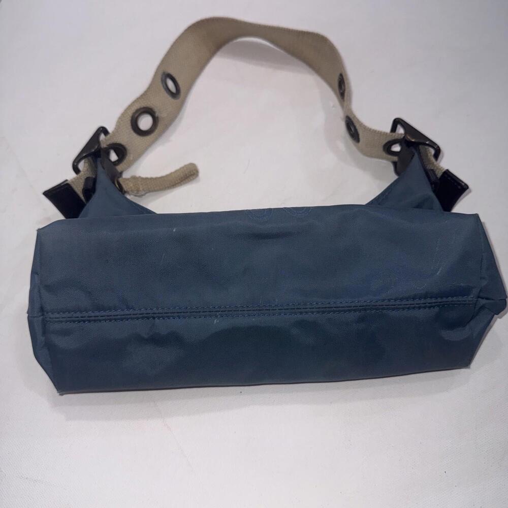 VTG Y2K Gap Baguette Small Nylon Handbag Shoulder Bag Purse Zip Blue 2004‎ READ - Picture 4 of 15